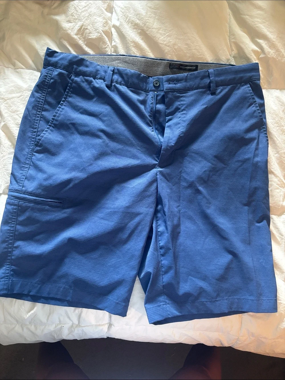 Greg Norman Collection Men's Royal Blue Flat-Front Performance Shorts
